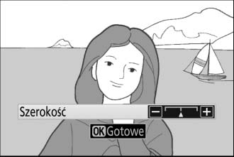 Opcje dostępne w trybie podglądu na żywo Ustawienia dla wybranego efektu są regulowane na ekranie podglądu na żywo, ale są stosowane podczas fotografowania i nagrywania filmów w trybie podglądu na