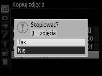 Aby wybrać folder z listy istniejących folderów, wybierz element Wybierz folder z listy, wyróżnij folder i naciśnij J. 9 Skopiuj zdjęcia.