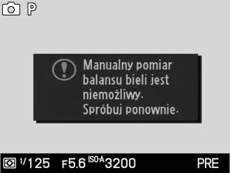 Aparat nie zapisze żadnego zdjęcia, a balans bieli można mierzyć dokładnie, nawet gdy aparat nie ustawił ostrości. 4 Sprawdź rezultaty.