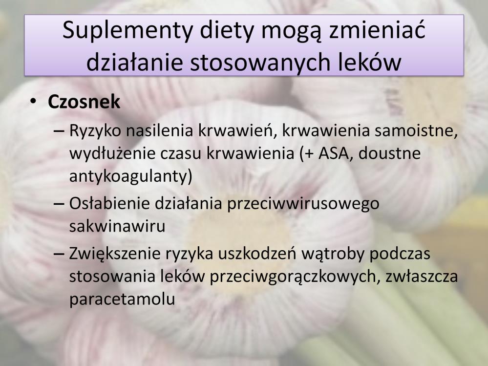 Wzrost ryzyka krwawień u pacjentów stosujących doustne antykoagulanty