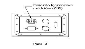 Rys. 6. Panel tylny części napędowej Panel części hamującej zawiera gniazdo łączeniowe modułów. Rys. 7.