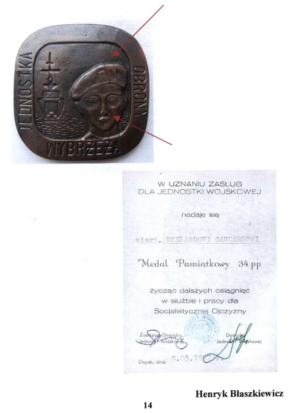 W UZNANIU ZASŁUG DLA JEDNOSTKI WOJSKOWEJ nadaje sie.