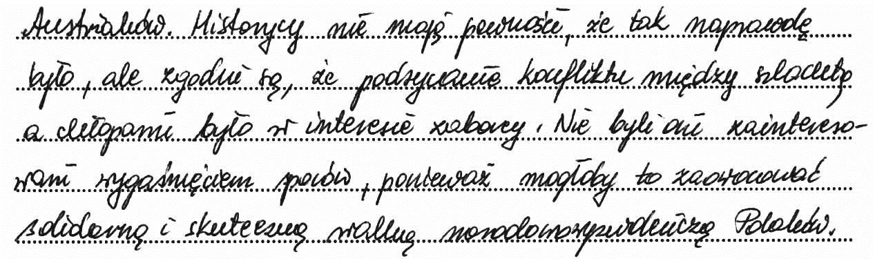 26 Sprawozdanie z egzaminu maturalnego 2015 Z kolei analizując źródło C zdający wykorzystywali informacje zawarte w tytule źródła.