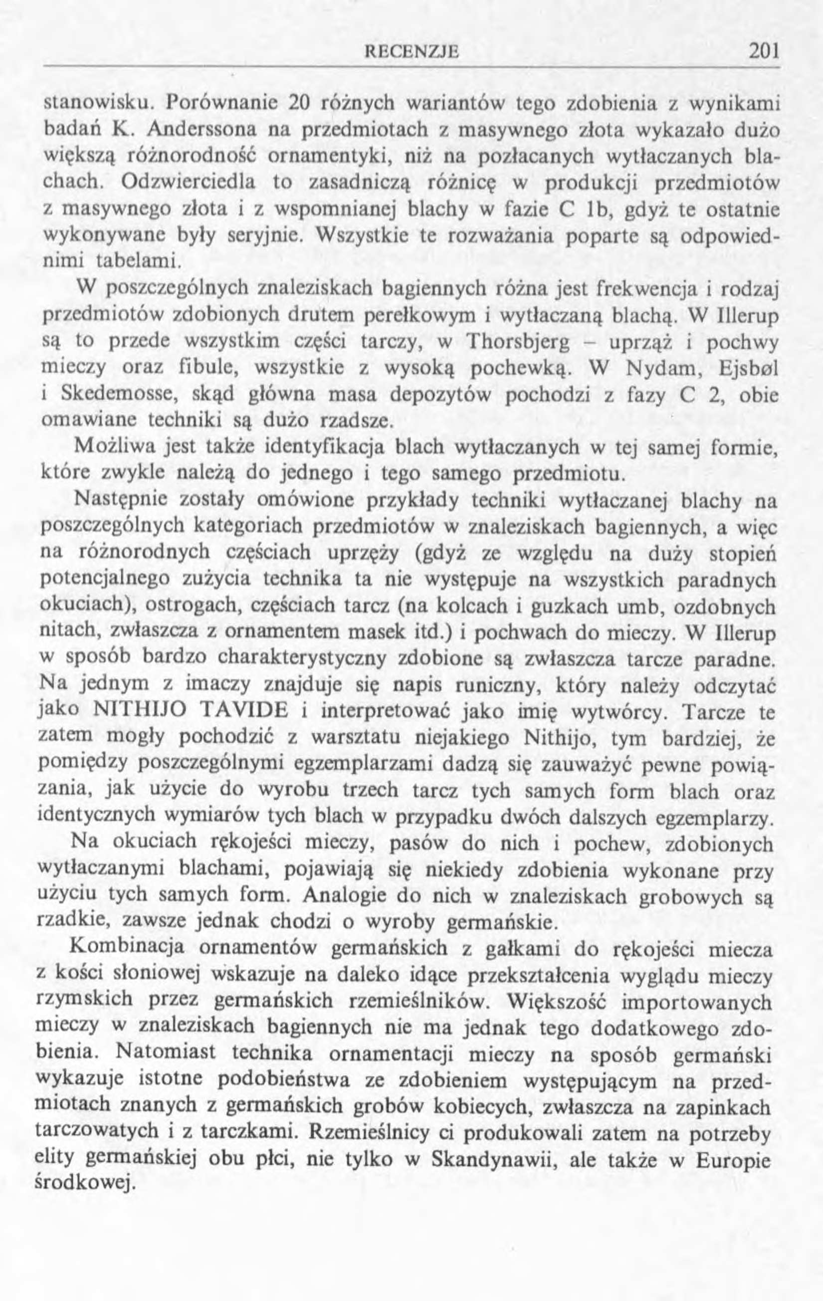 stanowisku. Porównanie 20 różnych wariantów tego zdobienia z wynikami badań K.