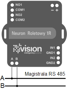 Strona 5 z 9 Rys. 3 Sposób podłączenia przełącznika klawiszowego do wejść cyfrowych 3.