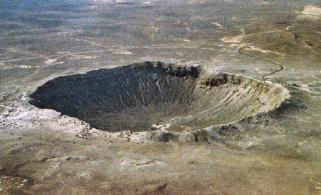 Krater meteorytowy Barringera w Arizonie średnica 1200 m