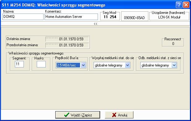 3. Kofiguracja DOMIQ/Base 3.. Iformacje ogóle W wersji oprogramowaia.7.5 w iterfejsie kofiguracyjym modułu Base dodaa została zakładka Łącza.
