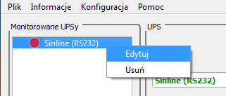 sieciowe z systemem vma. Następnie należy uruchomić panel kontrolny PowerSoft i za pomocą opcji Połącz z usługą nawiązać komunikację z usługą uruchomioną na systemie vma.