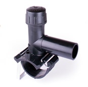 SYSTEMY ciśnieniowe PE Asortyment/Product range PE 80 SDR 11 PN 12,5 PE 100 SDR 11 PN 16 TRÓJNIK SIODŁOWY H h Kod towaru Trójnik siodłowy z nawiertką i obejmą dolną H h W Czas zgrzewania [s] Czas