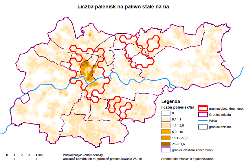 + Na granicę obszarów degradacji społecznej nałożono 8 n mapę zagospodarowania przestrzennego n granice strukturalnych jednostek urbanistycznych oraz granice osiedli przeznaczonych do rehabilitacji