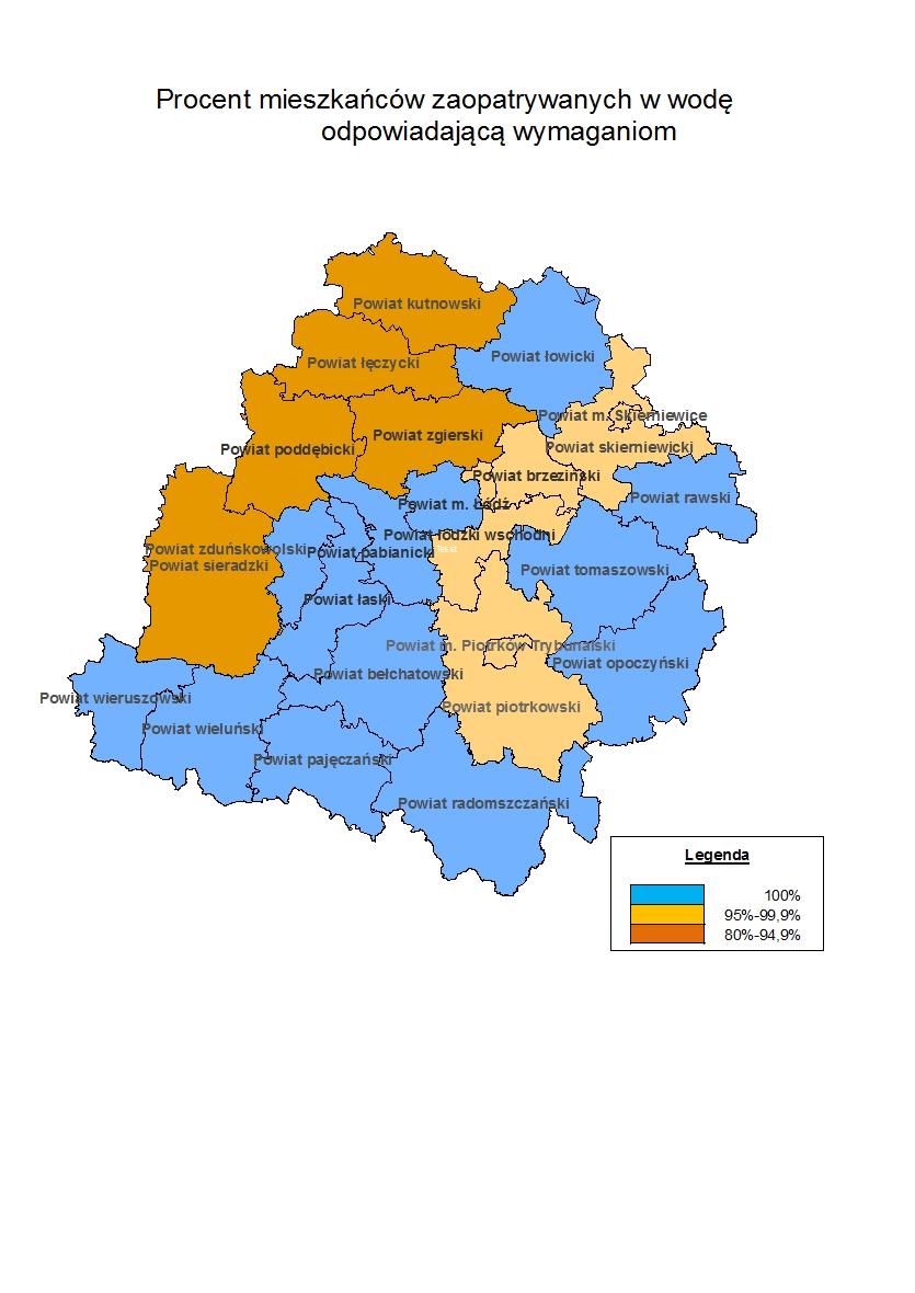 Zaopatrzenie w wodę miasta Łodzi. Miasto Łódź zasilane jest wodą przeznaczoną z dwóch systemów: systemu tomaszowskiego systemu sulejowskiego: o długości sieci ok. 2,5 tys.