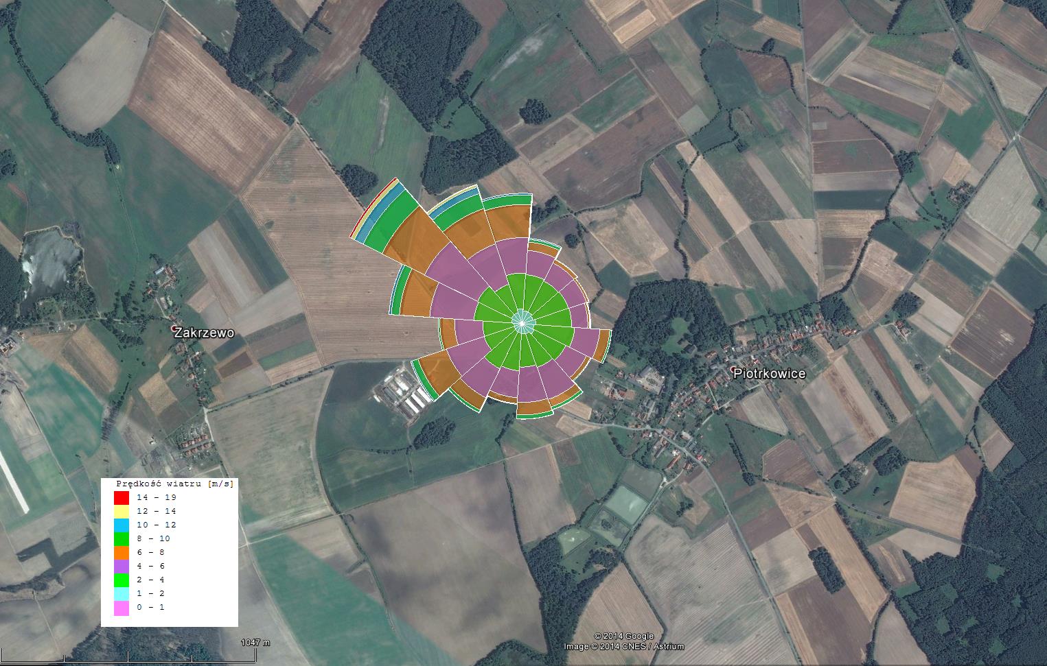 Tab.. Częstość [] poszczególnych przedziałów prędkości wiatru w rozbiciu na dominujące kierunki OCENA POTENCJAŁU ENERGETYCZNEGO WIATRU Zakres prędkości wiatru [m/s] N częstość [] NNE -,, -,, -,, -,,