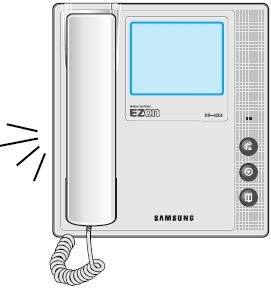 Funkcja domofonu Wywołanie dodatkowej słuchawki 1 Naciśnij przycisk Intercom aby skomunikować się z aparatem SHT-IPE100 2 W intercomie włączy się sygnał dźwiękowy.