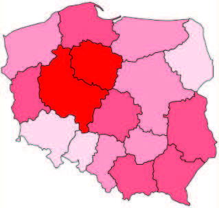 238 Rysunek 3 Rozkład województw według dynamiki zmian w czasie (współczynnik trendu) odsetka osób w wieku powyżej 60 lat, w wieku 60-69 lat oraz 70 lat i więcej* w latach 1991-2010 ludność w wieku