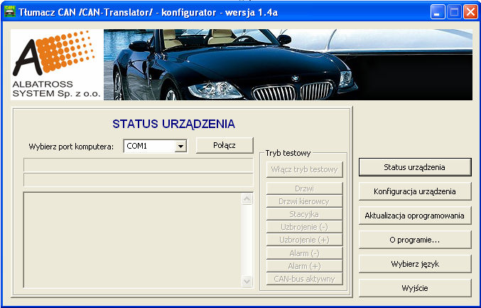 3. PROGRAMOWANIE UKŁADU KONWERTERA CAN ZA POMOCĄ KOMPUTERA Konwerter CAN ma moŝliwość programowania wszystkich jego funkcji za pomocą komputera a takŝe uaktualnienie oprogramowania konwertera o nowe