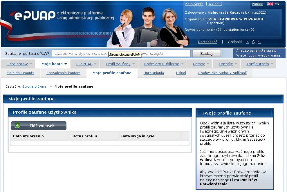 Złożenie wniosku