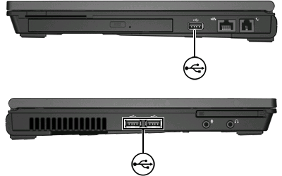 1 Korzystanie z urządzenia USB Uniwersalna magistrala szeregowa (USB) jest interfejsem sprzętowym umożliwiającym podłączanie do komputera opcjonalnych urządzeń zewnętrznych USB, takich jak