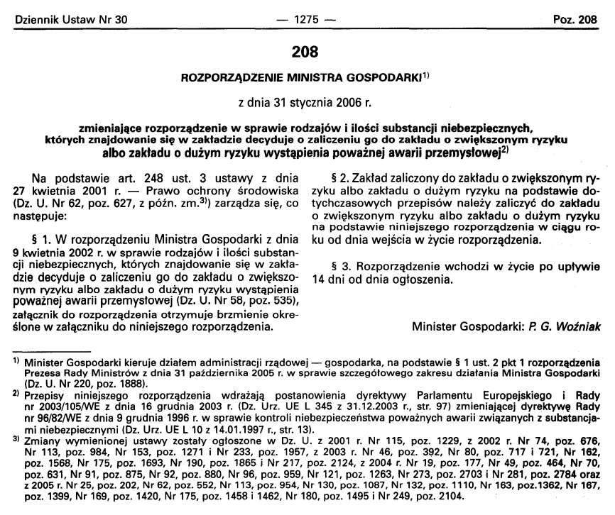 Tabela 1. Określone substancje niebezpieczne Lp.
