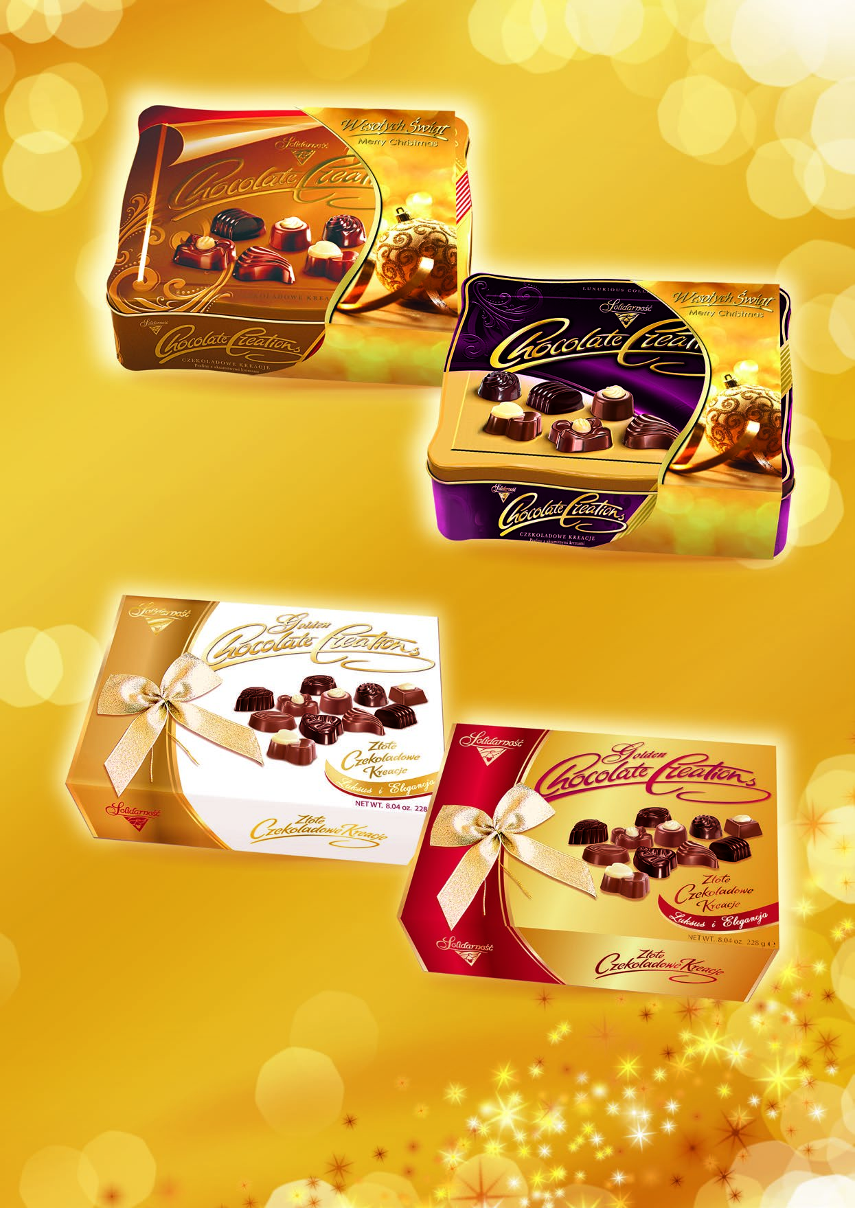 Bomboniery 21. Chocolate Creations puszka 22 g 5 001 00150 22. Złote Czekoladowe Kreacje mix 22 g 5 001 0031 21.