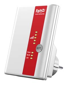 Produkty AVM związane z urządzeniem FRITZ!Box FRITZ!WLAN Repeater 300E Do 300 Mbit/s WPS Gigabit LAN Za pomocą wzmacniacza FRITZ!
