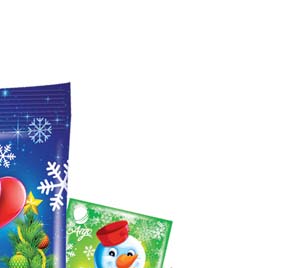 BOŻE NARODZENIE CHRISTMAS LIZAKI ŚWIĄTECZNE TOREBKA / LOLLIPOPS CHRISTMAS BAG Lizaki serduszka 7 g w 6 smakach: cytryna, pomarańcza, truskawka, malina, jabłko, cola, pakowane w torebkę po 8 oraz 100
