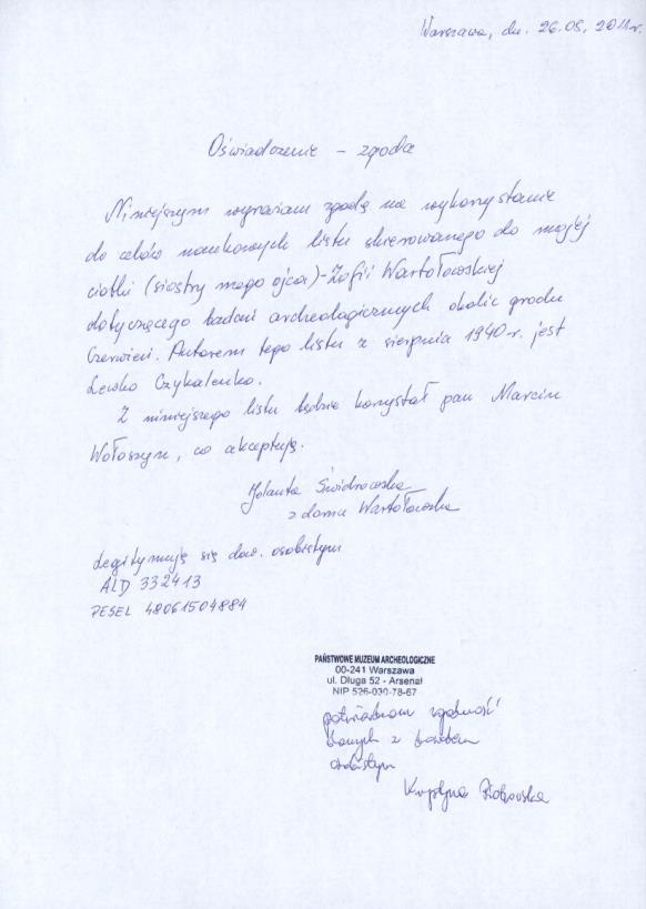 List Lva Čikalenko do Zofii