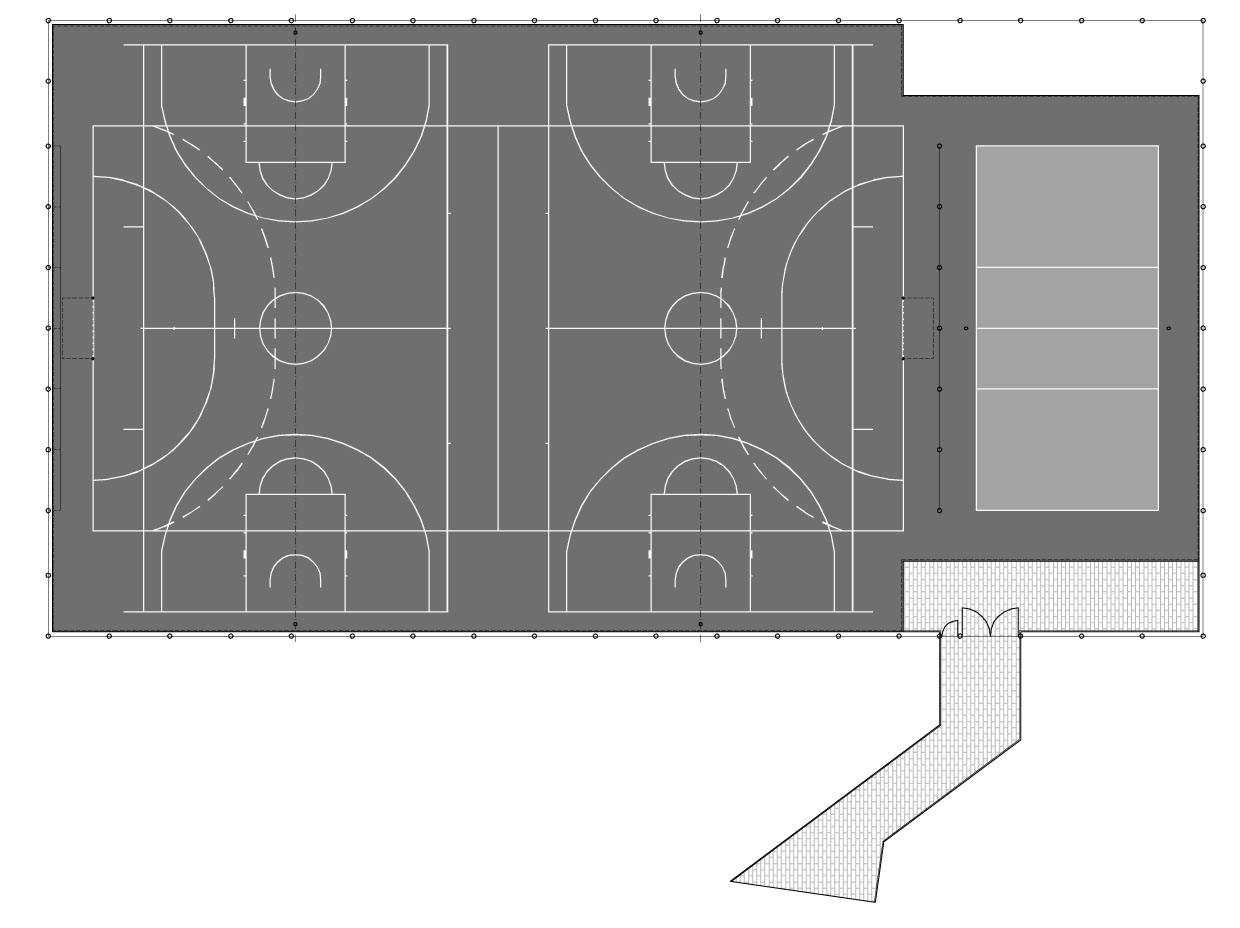 PROJEKT WYKONAWCZY KOMPLEKSU BOISK SPORTOWYCH przy Zespole Szkolno-Przedszkolnym w Bedoniu Wsi ul. Jarzębinowej 1, Bedoń Wieś gm. Andrespol dz. Nr ew.