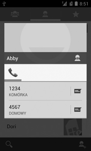 3.3.4 Edytowanie kontaktów Aby zmienić informacje o kontakcie, naciśnij przycisk Menu na ekranie szczegółów kontaktu, a następnie wybierz Edytuj. Po zakończeniu naciśnij Gotowe.