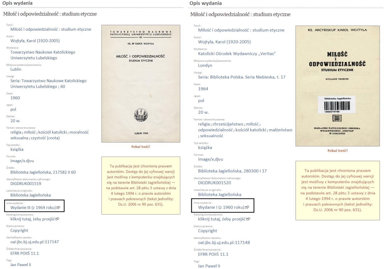 Opis pojedynczej publikacji