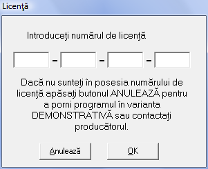 Dacă numărul de serie nu va fi introdus, programul va rula în versiunea DEMO. 2.1.3. Activarea programului Odată cu prima lansare a programului apare mesajul referitor la activarea programului.