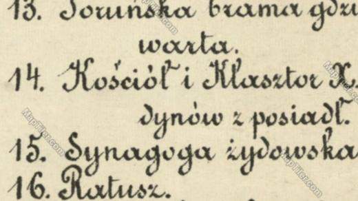 Fragment mapy Kalisza z 1785 r.