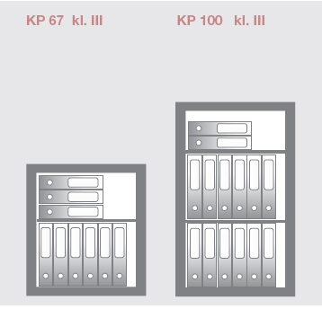 Model Półki [szt.] Skrytka* Pokrętło klamki KP 67 1 TAK 32 80 KP 100 2 TAK 40 125 KP 120 3 TAK 40 125 KP 150, KP 180 4 TAK 40 125 W Ø *Możliwość zastosowania jako wyposażenia dodatkowego.