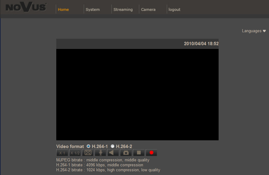 NVIP-2C2011D-P User s manual ver.1.1 NETWORK CONNECTION UTILIZING WEB BROWSER 3.3. Connection with IP camera via other browser eg.