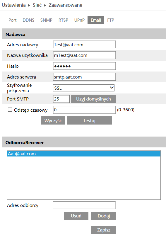 Kamery IP serii NVIP-3000 Instrukcja obsługi INTERFEJS WWW - PRACA Z KAMERĄ 4.4.6 UPnP Kamera posiada funkcję UPnP.