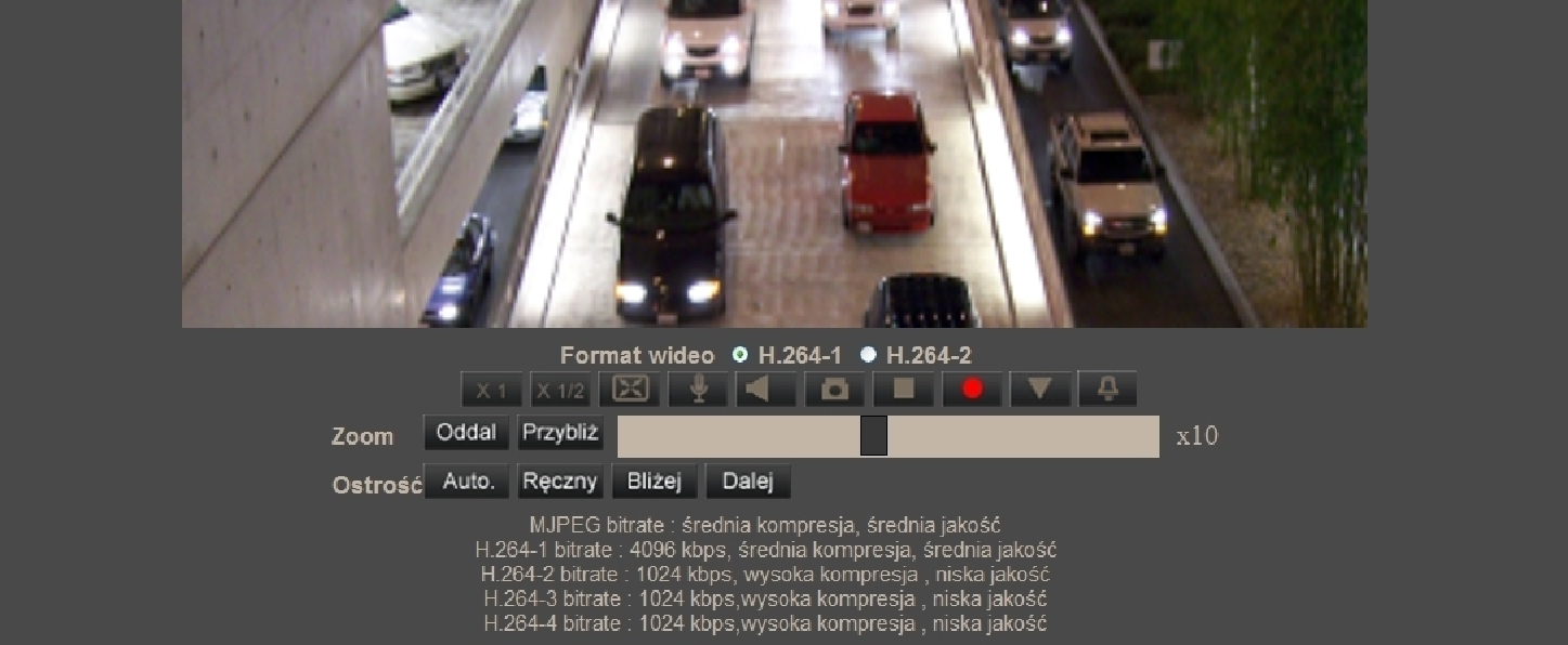 Szybkoobrotowe kamery IP serii NVIP-7000 Instrukcja obsługi wer.1.2. INTERFEJS WWW - PRACA Z KAMERĄ 3. INTERFEJS WWW - PRACA Z KAMERĄ 3.1. Wyświetlanie obrazu na żywo 1.