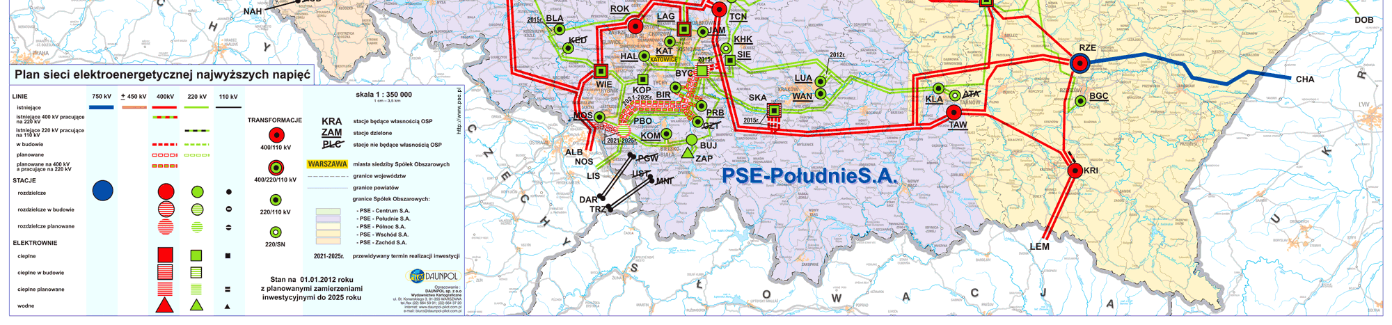 PROJEKT ZAŁOŻEŃ DO PLANU ZAOPATRZENIA energii elektrycznej. Spółki obszarowe (PSE-Centrum S.A., PSE-Północ S.A., PSE-Południe S.A., PSE-Wschód S.A., PSE-Zachód S.A.) wykonują na rzecz PSE Operator zadania związane z utrzymaniem sieci przesyłowej, zarządzaniem ruchem w Polskim Systemie Elektroenergetycznym i realizacją nowych inwestycji.