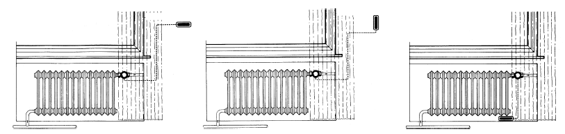 Przykłady instalacji Rys. 3. Montaż Thera-3 z wewnętrznym czujnikiem Rys. 4.