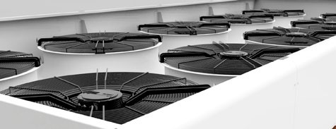 Service FSM MXW - Skraplacz z technologii mikrokanałowej SuperMarket S MREPU TEKRA Segmenty rynku Wentylacja Skraplacze powietrzne gamy MXW wyposażone są w chłodnice wentylatorowe z zewnętrznym