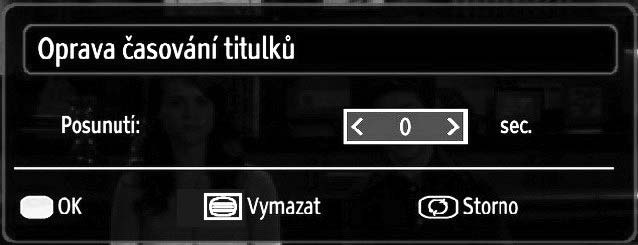 Prohlížení filmů přes USB žluté Otevře: menu úpravy titulků. VRÁTIT SE/ZPĚT: Zpět do předešlé složky. Pokud z vyberete možnost Videa, seznam všech dostupných videí se zobrazí naobrazovce.
