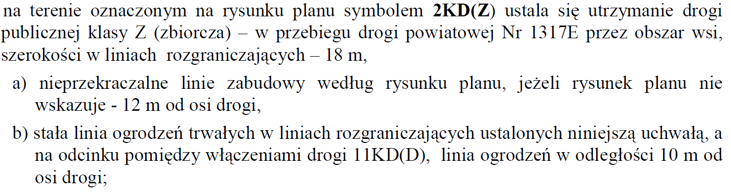 Obszar 11 KD (D) droga gminna Obszar 2 KD (Z) wloty w drogą powiatową 3.