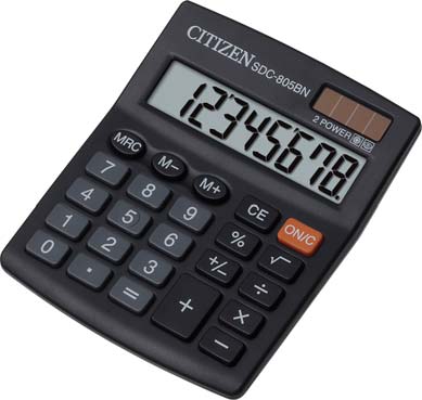 1 URZĄDZENIA kalkulatory KALKULATOR CITIZEN SDC444S 12-pozycyjny wyświetlacz; klawisz zmiany znaku; określanie miejsc po przecinku; zaokrąglanie wyników; klawisz cofania; podwójna pamięć MII;