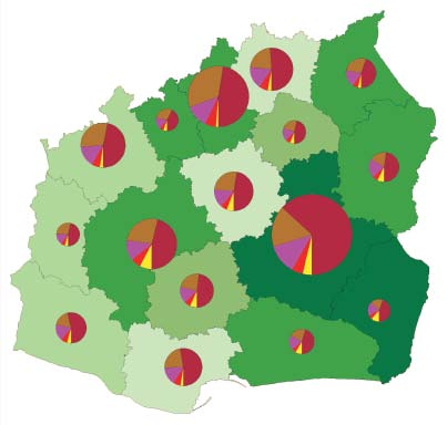 udziałem zajmuje przemysł, a trzecie usługi nierynkowe.