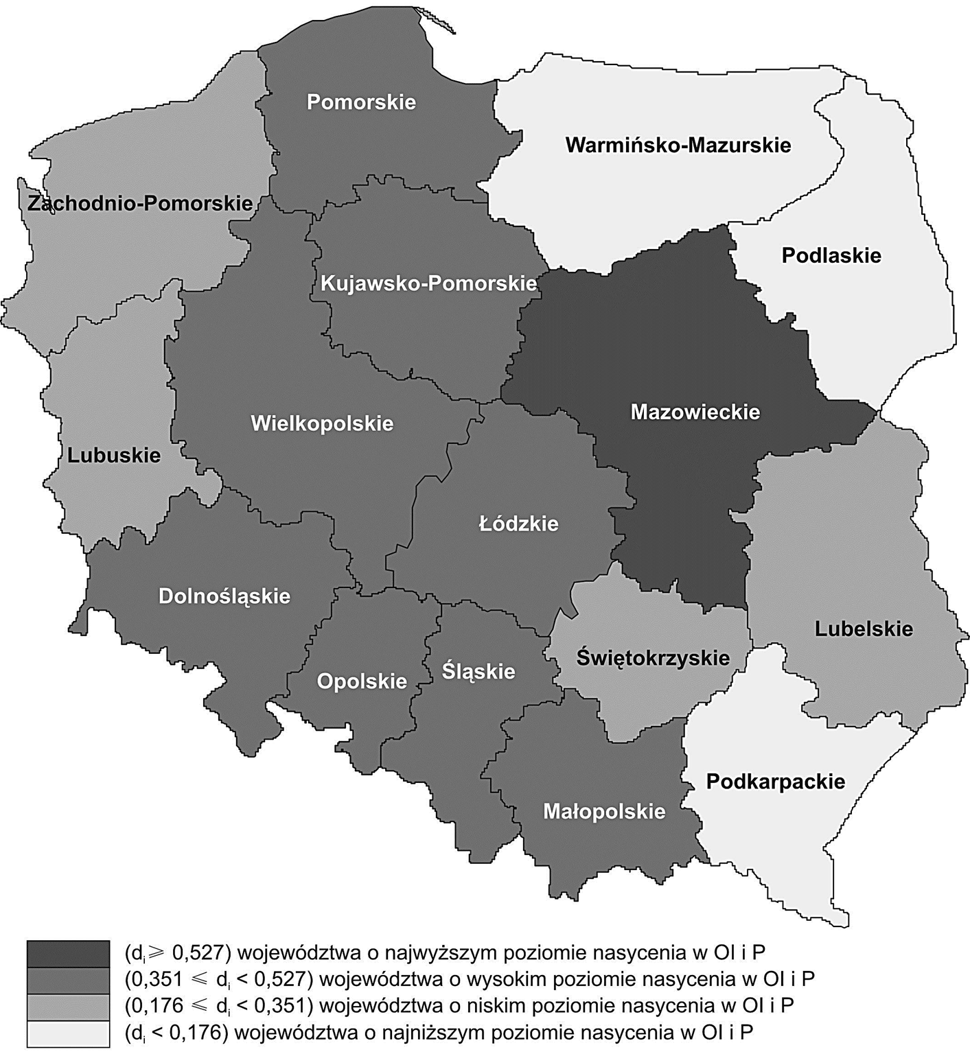 Regionalne zróżnicowania poziomu nasycenia w ośrodki innowacji i przedsiębioczości 473 Warmińsko-mazurskie Zachodniopomorskie Kujawsko-pomorskie Rys. 2.
