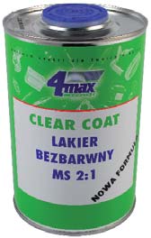 Lakiery i utwardzacze3 Lakier bezbarwny ceramiczny 750 3+1 HS VOC 1 l 110 0750 G Lakier wysokiej jakości o podwyższonej odporności na zarysowania.