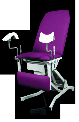 BEAUMOND BX 4014 elektryczny fotel ginekologiczny - konstrukcja fotela wykonana jest z lakierowanej stali - elektrycznie sterowana wysokość w zakresie: 54 93 cm.