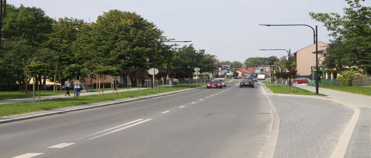 - wykonanie elementów bezpieczeństwa ruchu - azyl dla pieszych, bariery ochronne,
