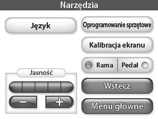 Narzędzia Naciśnięcie przycisku Tools [ Narzędzia ] spowoduje wyświetlenie ekranu narzędzi z dodatkowymi funkcjami maszyny.