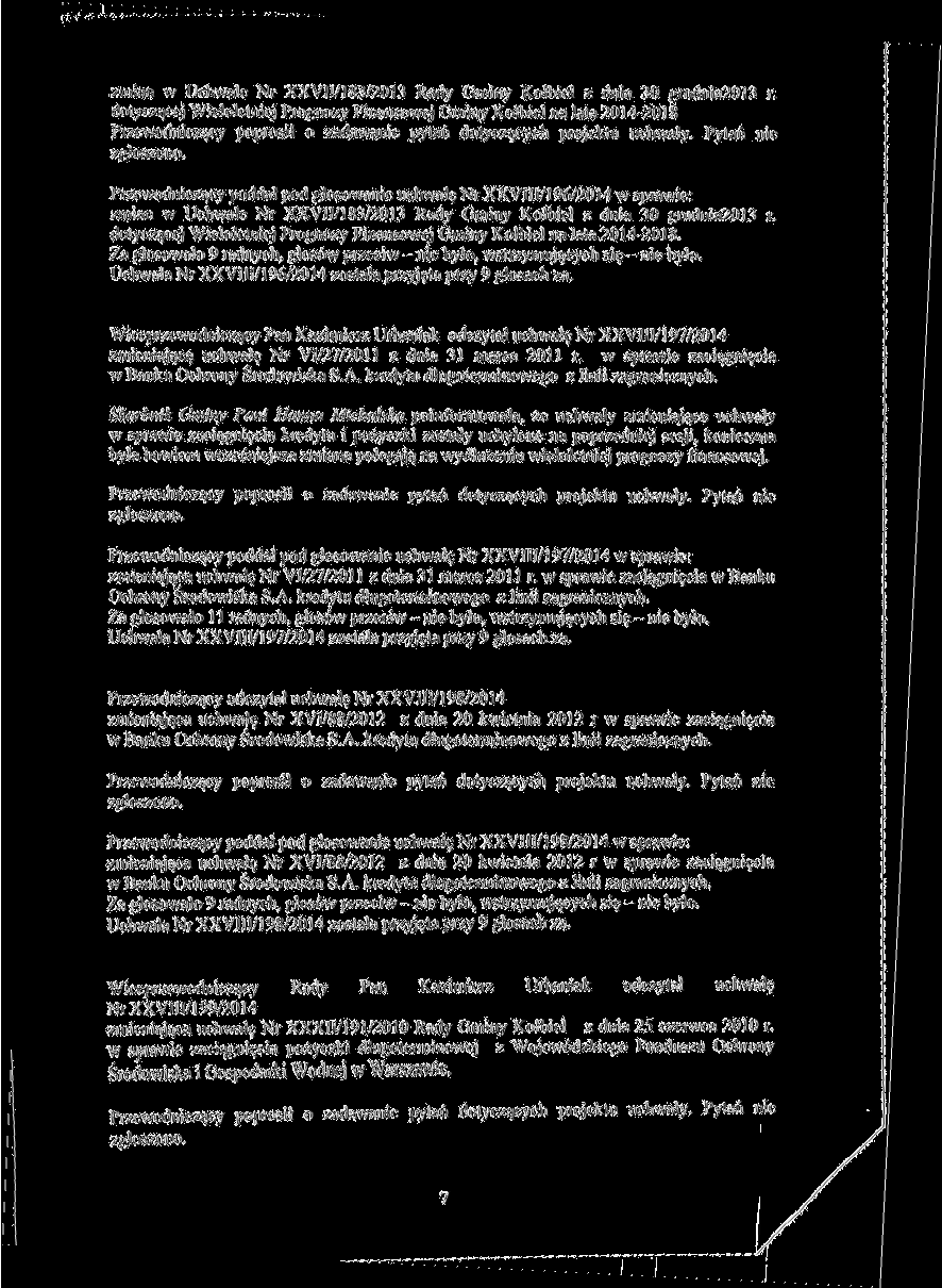 zmian w Uchwale Nr XXVII/183/2013 Rady Gminy Kołbiel z dnia 30 grudnia2013 r.