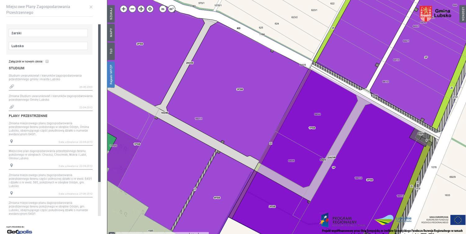 System informacji przestrzennej GIS www.gis.lubsko.