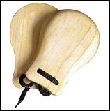 2.10 Drewniane pudełko akustyczne Drewniany instrument o wym. 3 x 6 x 16 cm z dołączoną pałeczką 2.11 Kołatka drewniana Drewniany instrument o dł. 25 mm 2.
